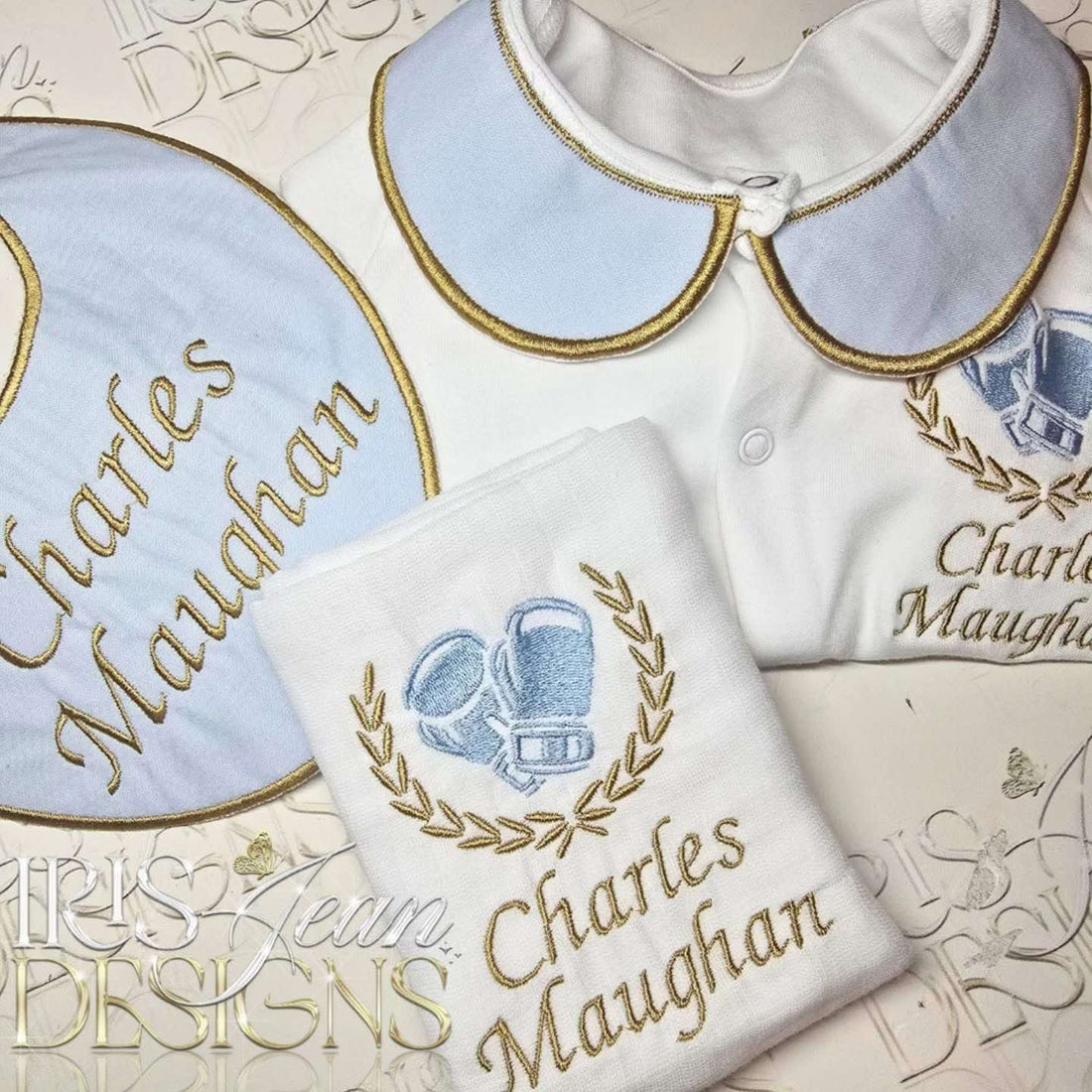 Boxing Glove and Crest Set