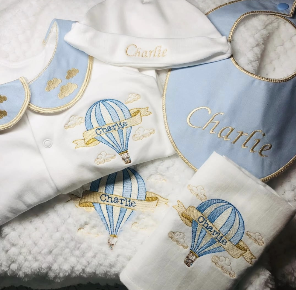 Hot Air Balloon Baby Set - Blanket/Hat NOT Included