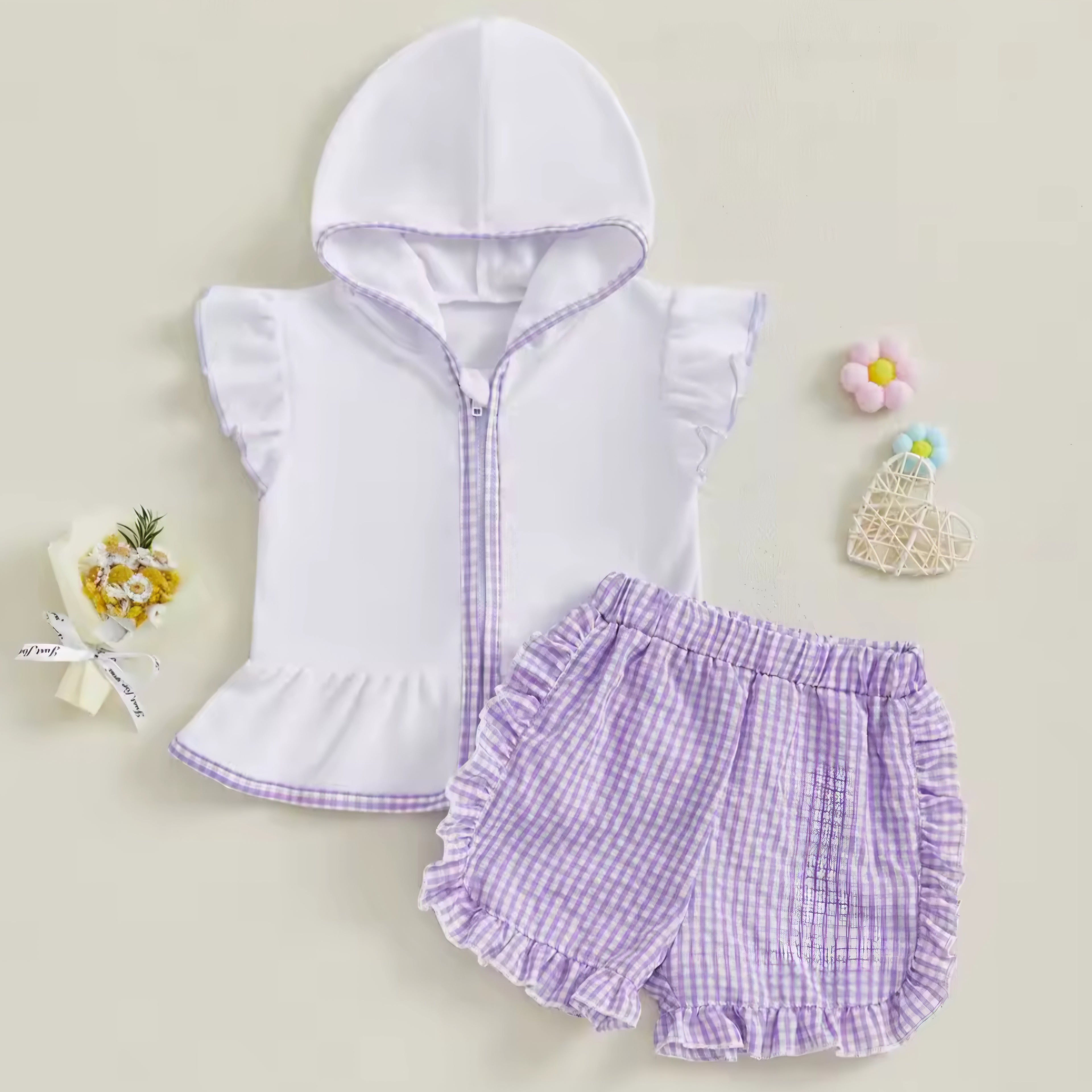 Girls Beach Cover Up with Name or Initials Embroidered