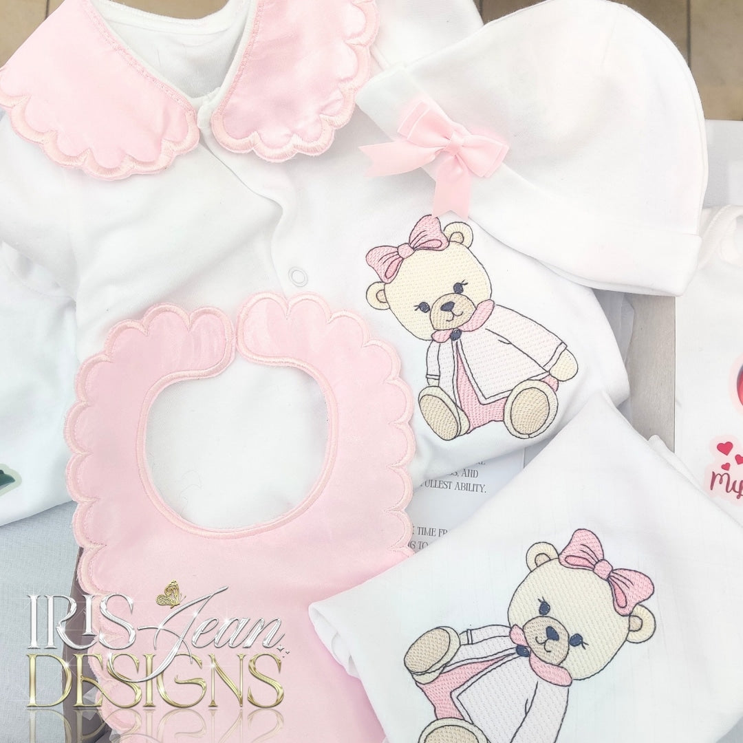 Pink Teddy Bear Set