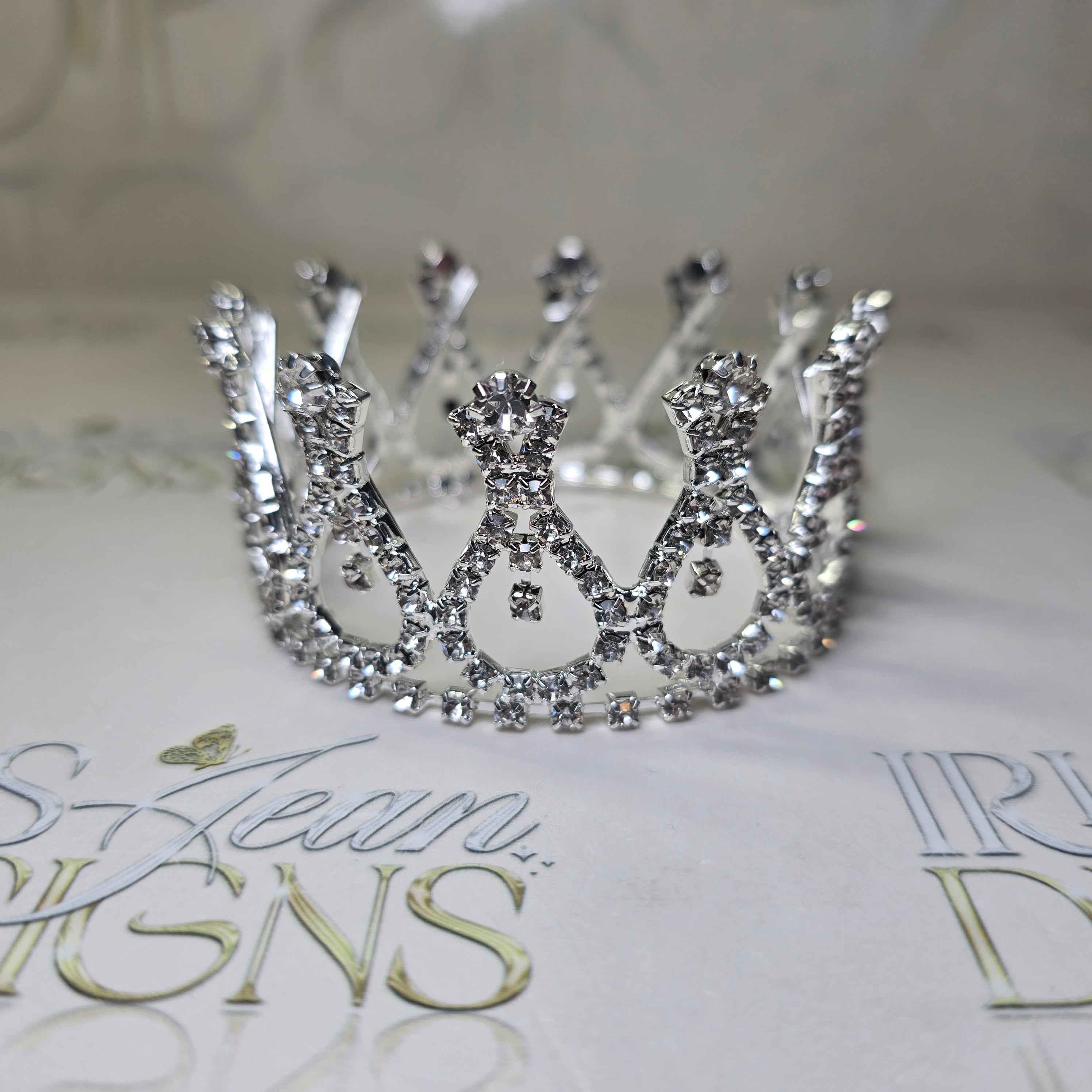 Silver Dangling Gems Crown Photo Prop