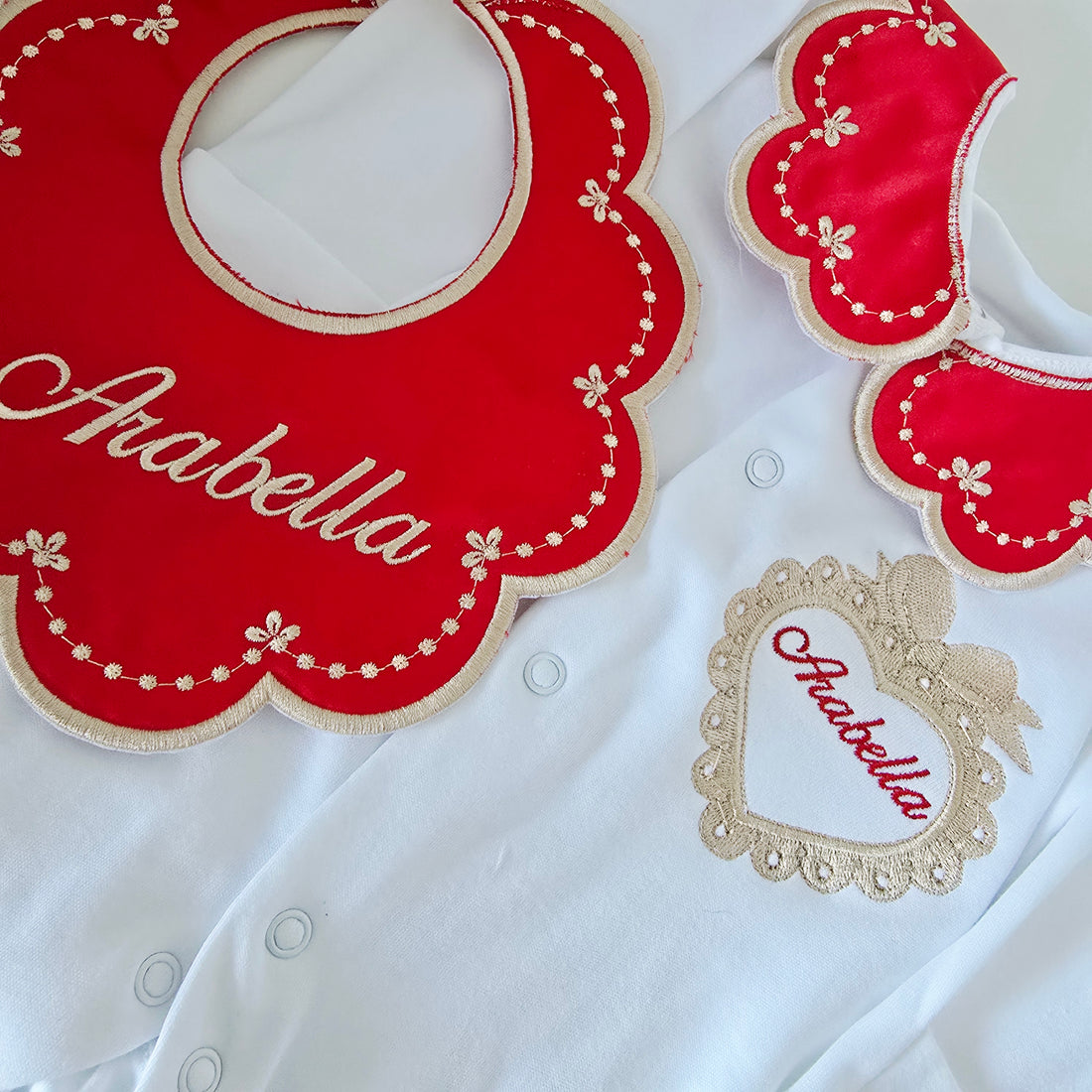 Red and Gold Heart Frame Set