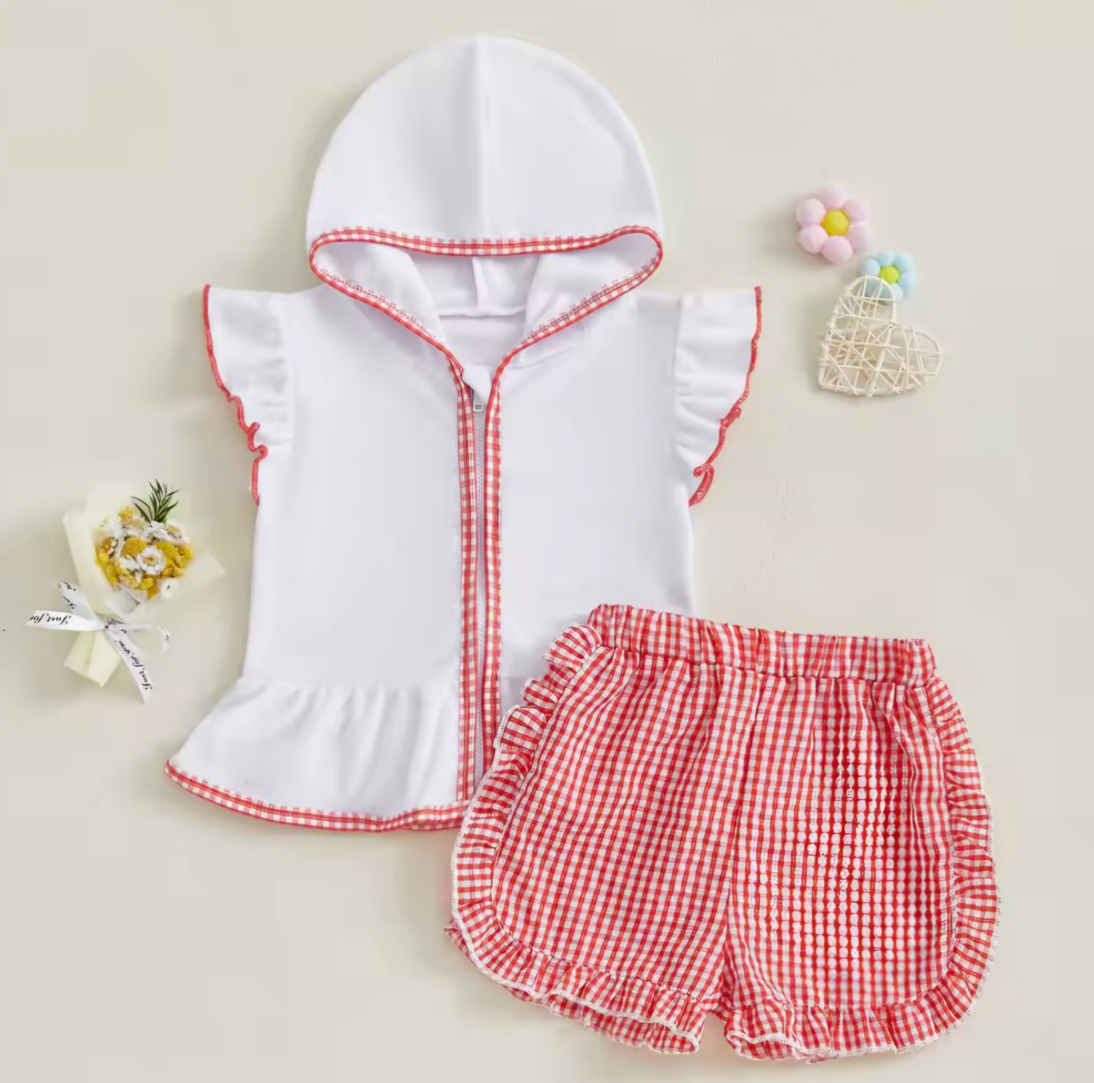 Girls Beach Cover Up with Name or Initials Embroidered