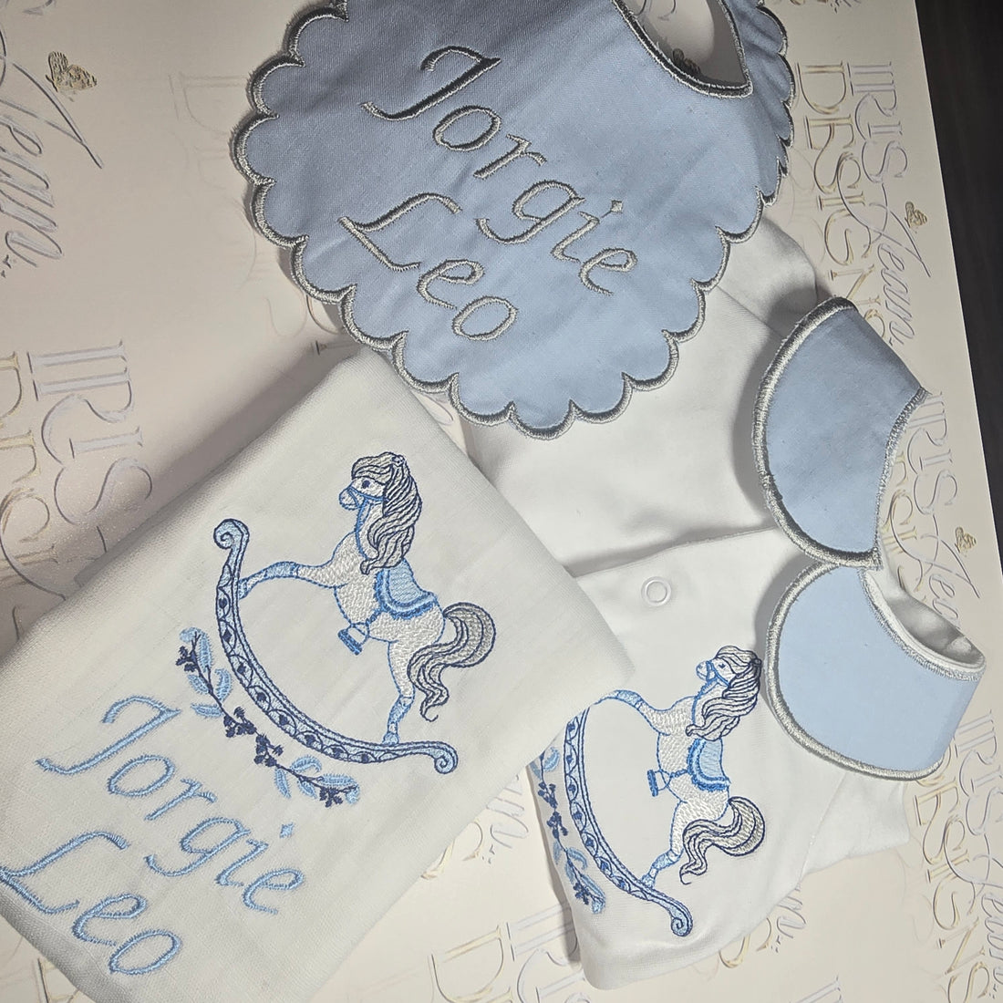 Light Blue and Grey Rocking Horse