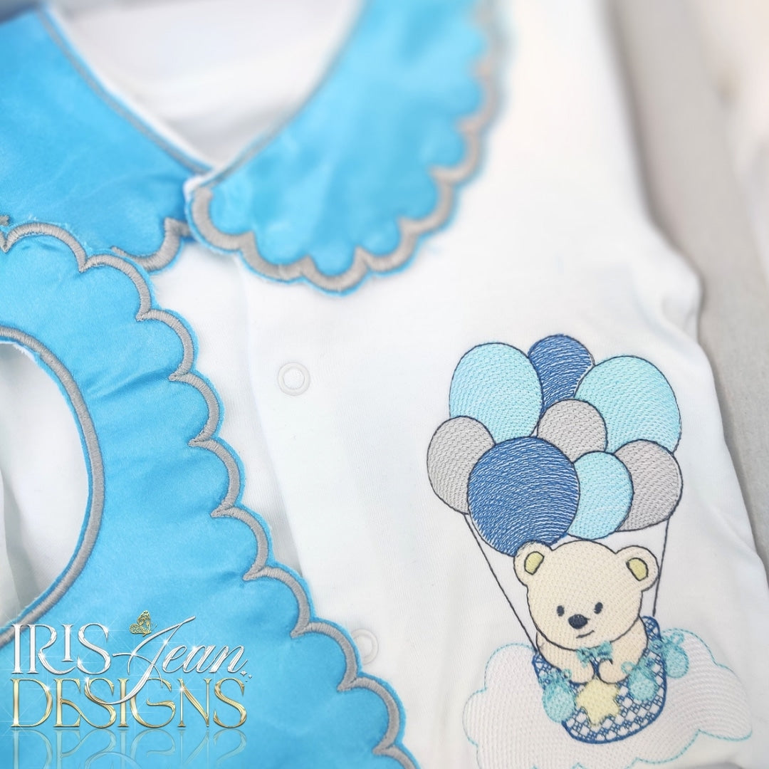 Satin Blue Bear Set
