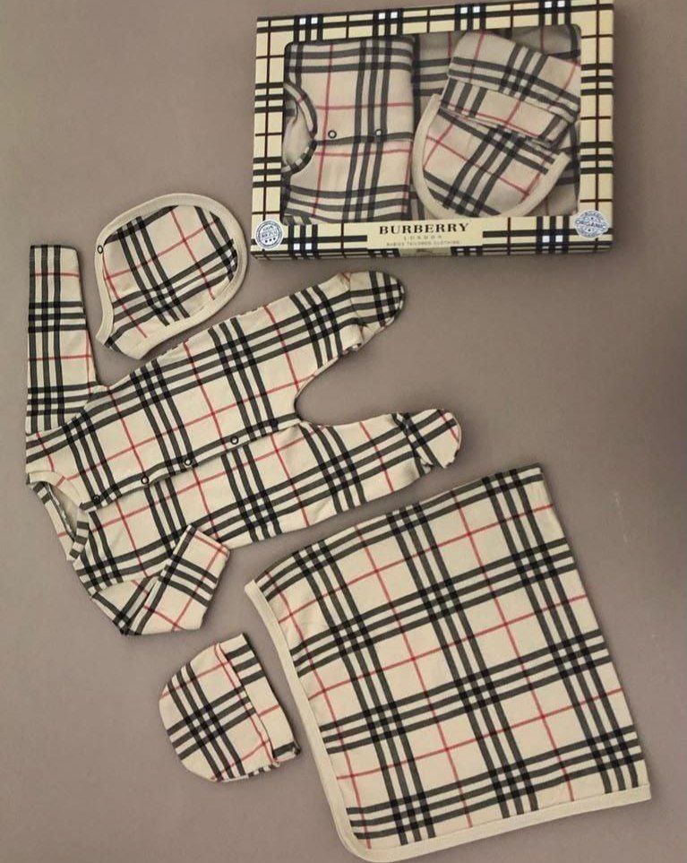 Brown B Baby Newborn Set