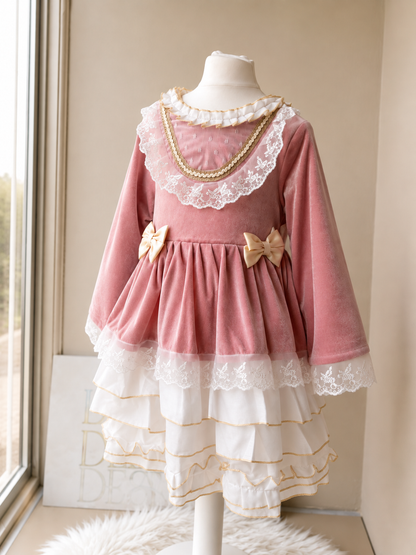 Rose &amp; Ivory Lace Girls Dress