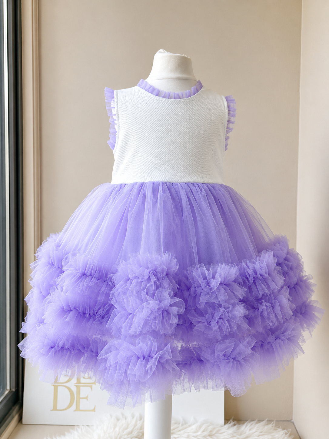 Luxury Lilac Rosette Tulle Ballerina Princess Dress