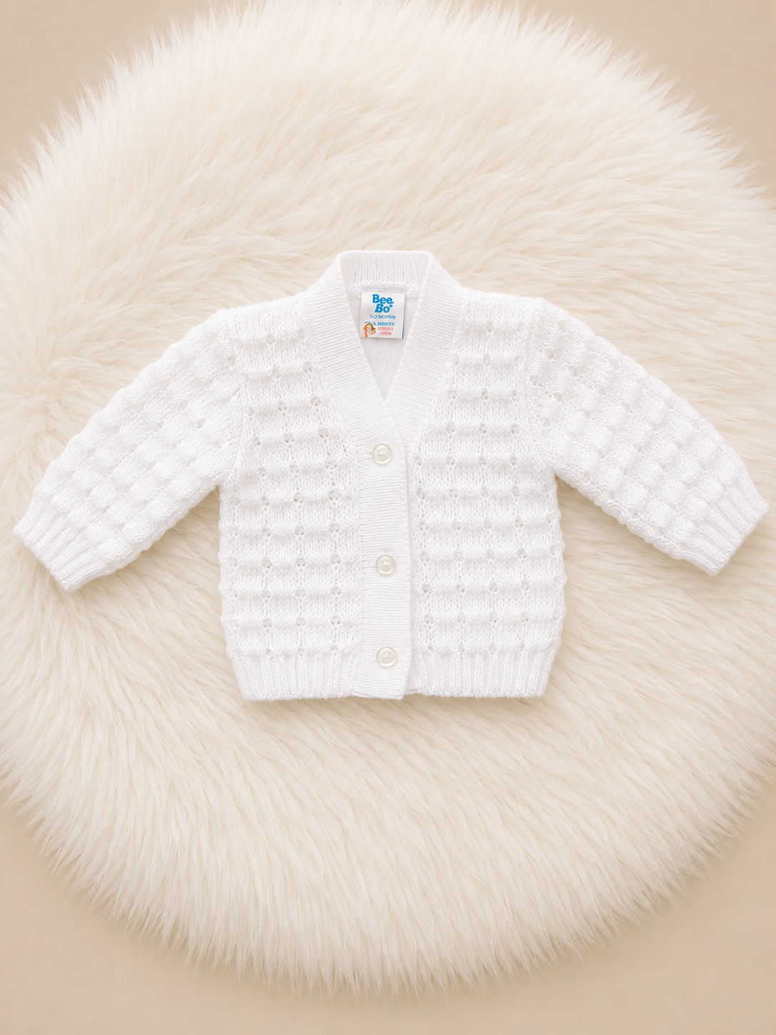 Classic White Knitted Cardigan