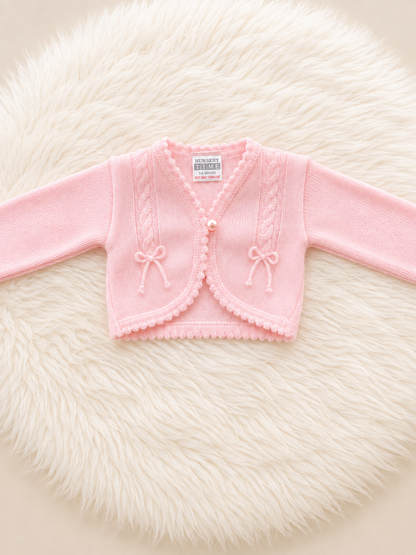 Baby Pink Knitted Cardigan