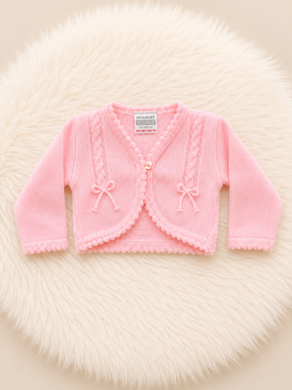 Baby Pink Knitted Cardigan