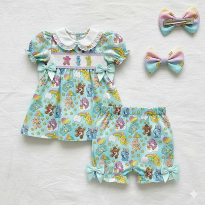 Care Bears 90s Smocked Pyjamas Outfit