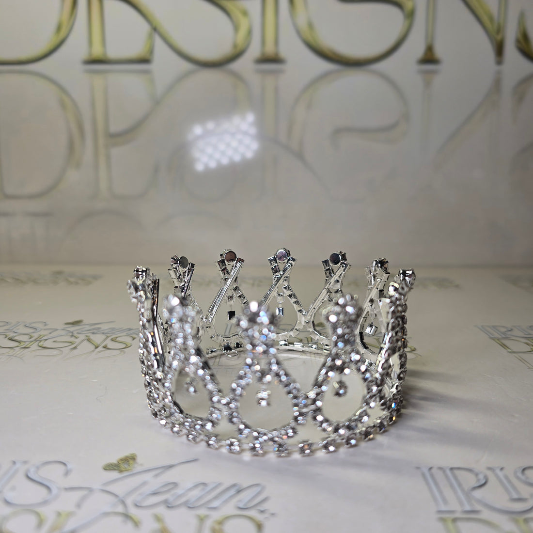 Silver Dangling Gems Crown Photo Prop
