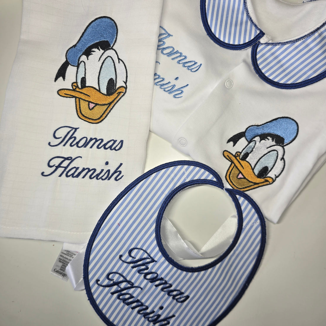 Boys Blue Striped Duck Set