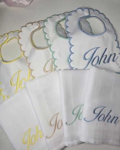 4 Grows Without Collars, 4 Bibs and 4 Muslins Set