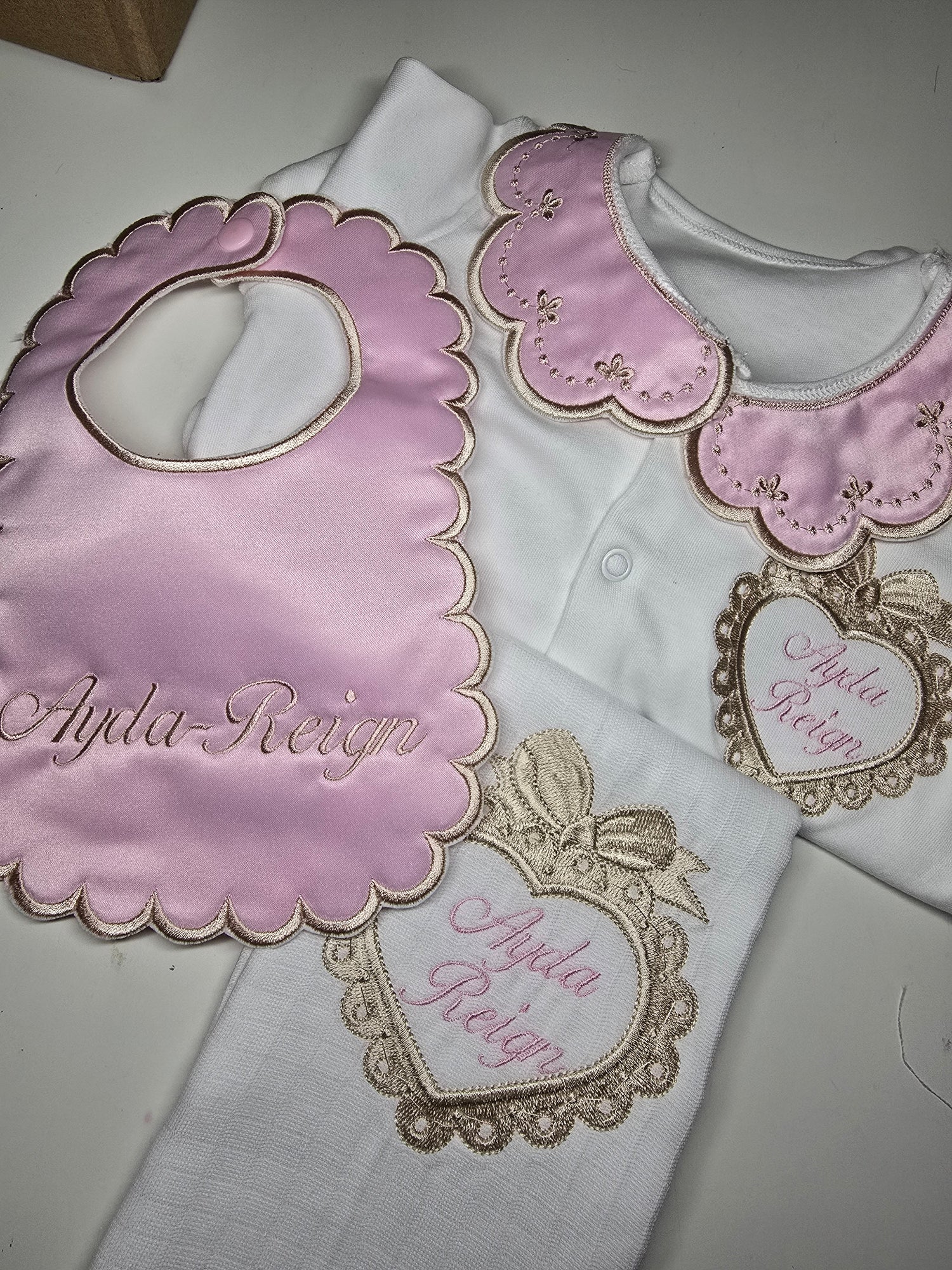 Pink &amp; Gold Heart Girls Set