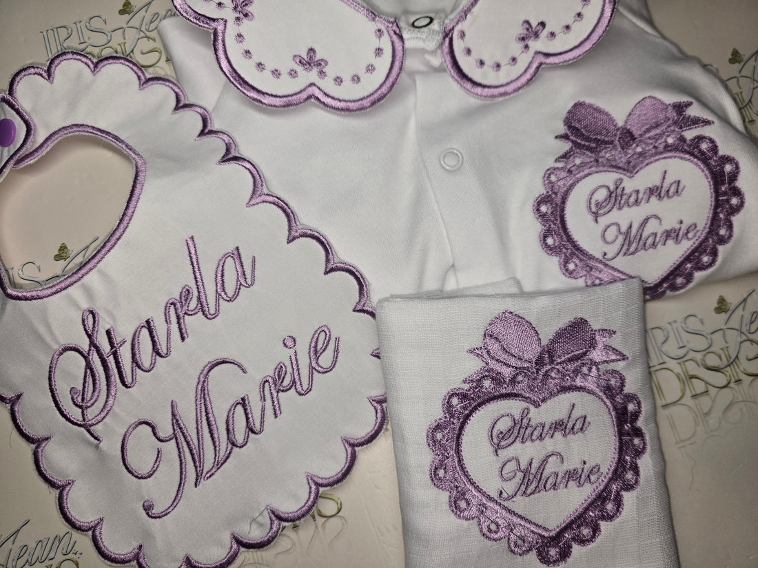 Lilac Heart Frame Set