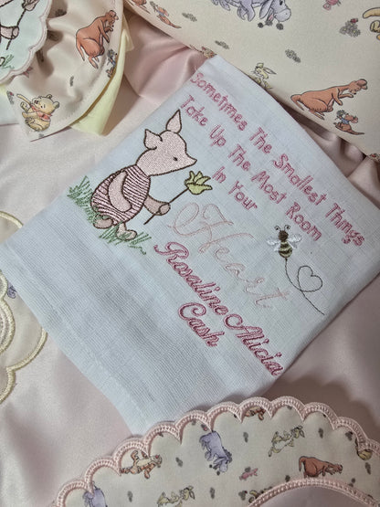 Pink Printed Fabric Girls Bear Hospital Set