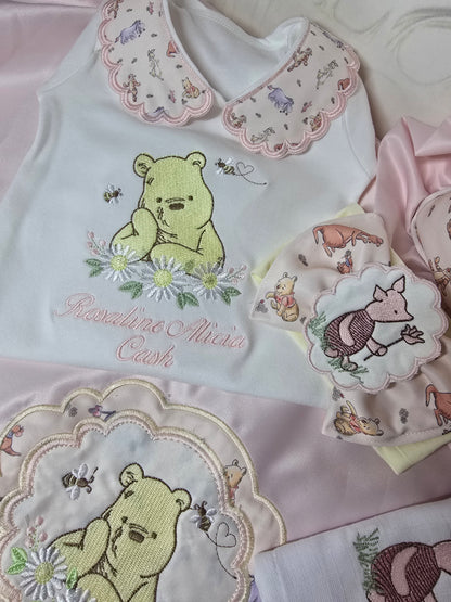 Pink Printed Fabric Girls Bear Hospital Set