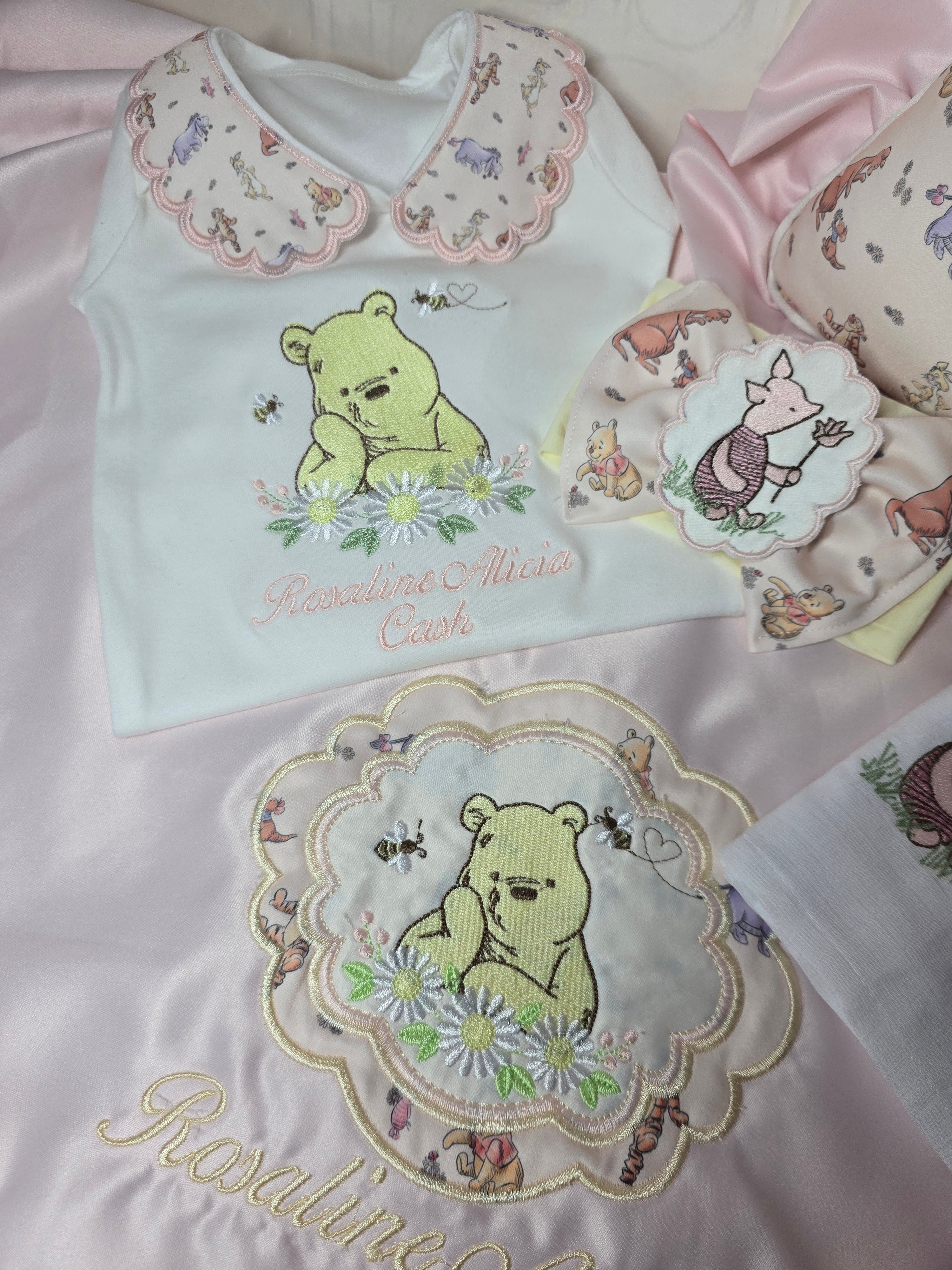 Pink Printed Fabric Girls Bear Hospital Set